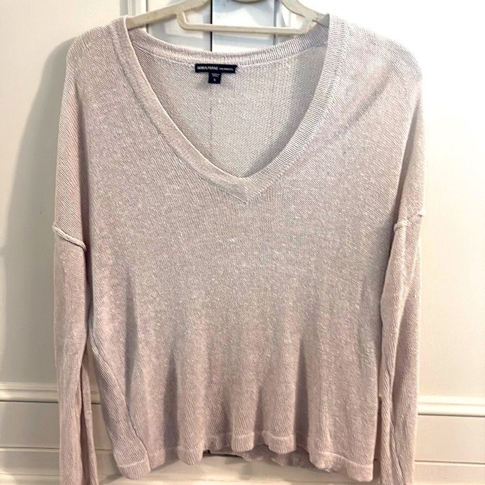 James Perse loose fit knit sweater. It’s a size 1 not zero.